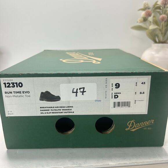 Danner Run Time EVO Composite Toe Work Sneaker Black 12310 Men 9D NWB - Picture 10 of 10